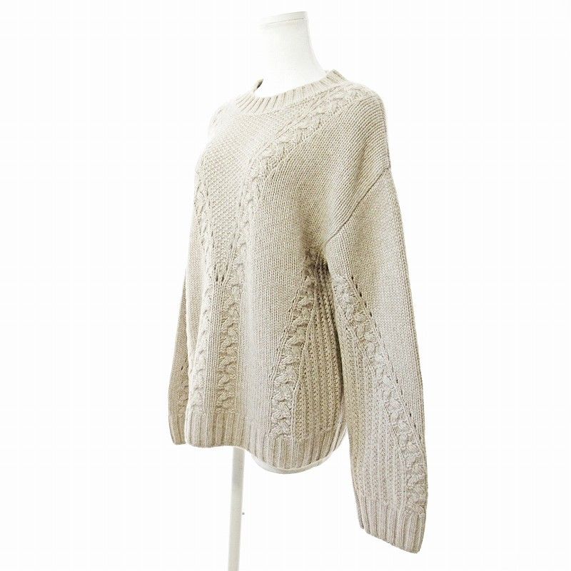フォクシー （FOXEY）黄ベージュカシミヤニット40 フォクシー FOXEY カシミヤ ニット セーター 長袖 40 ベージュ