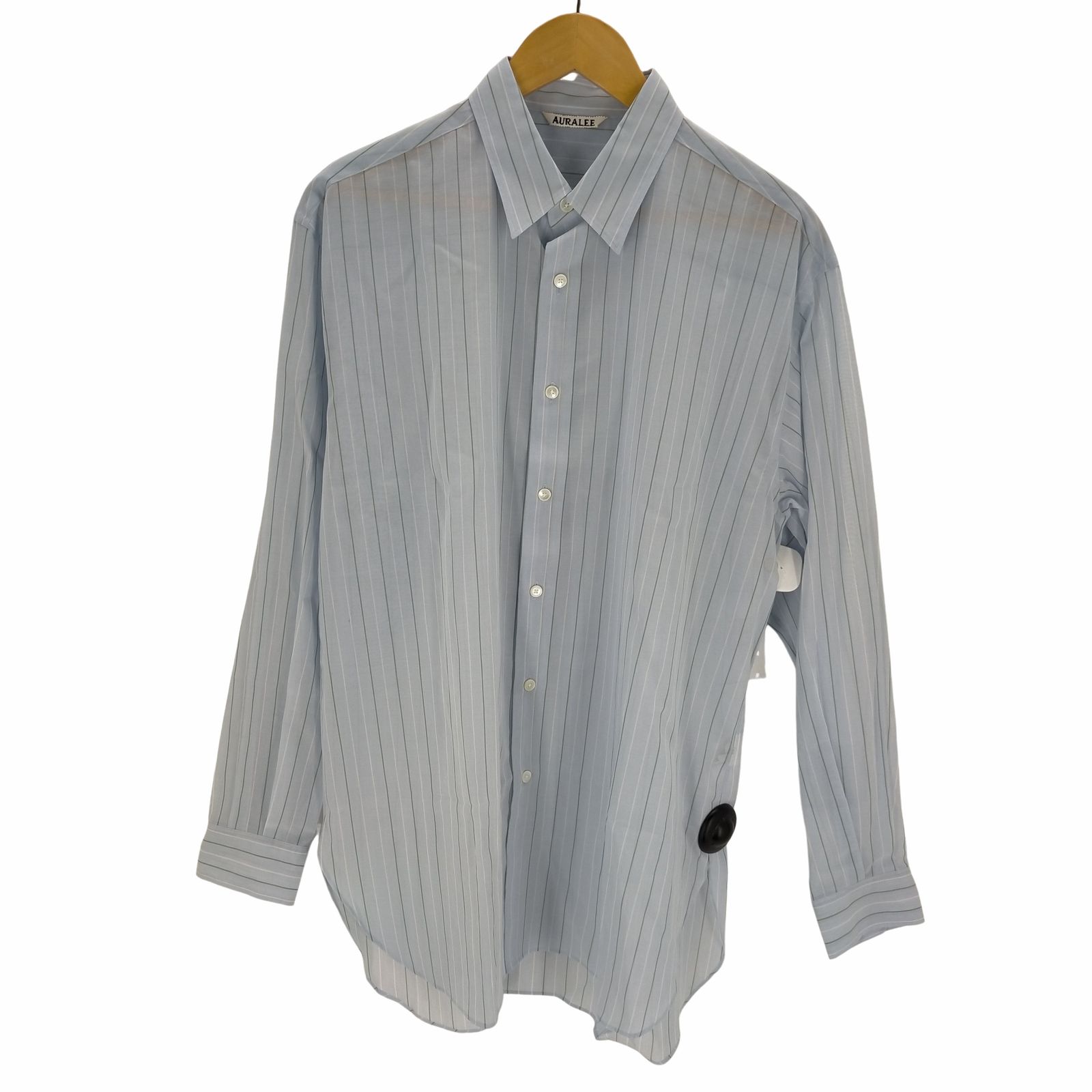 オーラリー AURALEE HARD TWIST FINX ORGANDY STRIPE SHIRT