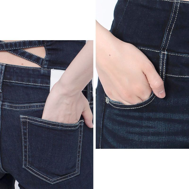 H W ウエストクロススキニーデニムパンツ GYDA ジェイダ 072542418301 gyda レディース インディゴ ブルー ブラック GYDA デニム GYDA パンツ ハイウエストデニム ハイウエストスキニー ストレッチデニム DECORATOM_COM_BR