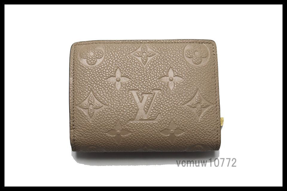 RFIDタグ近年希少美中古■LOUIS VUITTON モノグラムアンプラント ポルトフォイユクレア レザー 2つ折り財布 ルイヴィトン■0725uo1358-7K