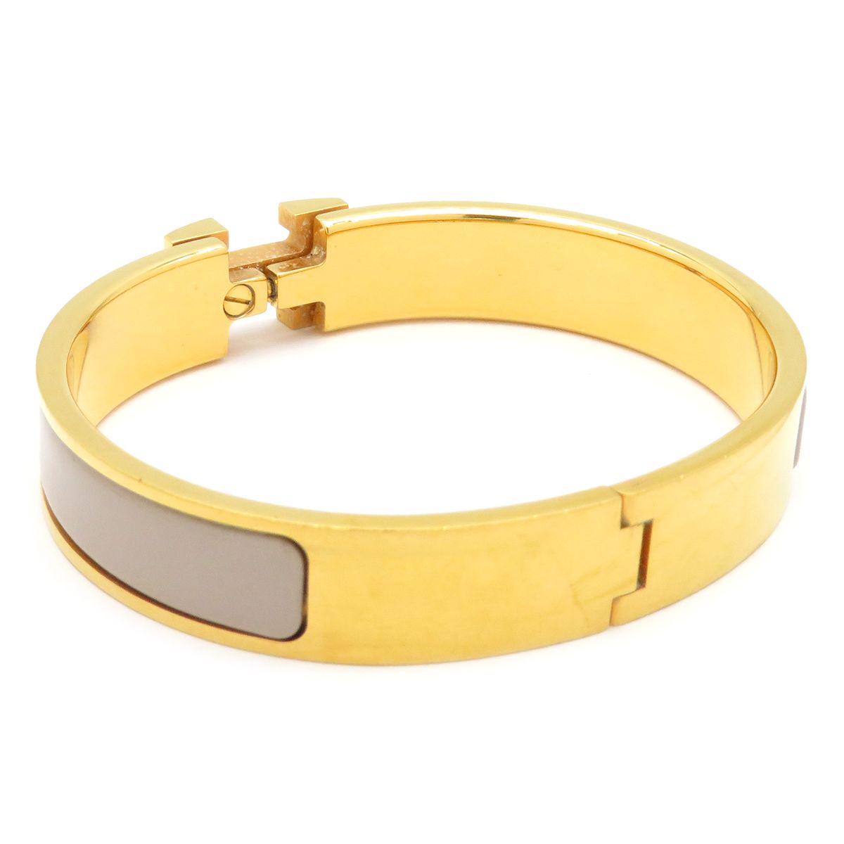 エルメス HERMES クリックH マロングラッセ ゴールド バングル エルメス HERMES クリックH マロングラッセ ゴールド バングル