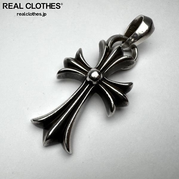 CHROME HEARTS クロムハーツ CH CRS SML W/BALE スモールCHクロスペンダント Wベイル ネックレストップ シルバー CHROME HEARTS クロムハーツ CH CRS SML W⁄BALE スモールCHクロス