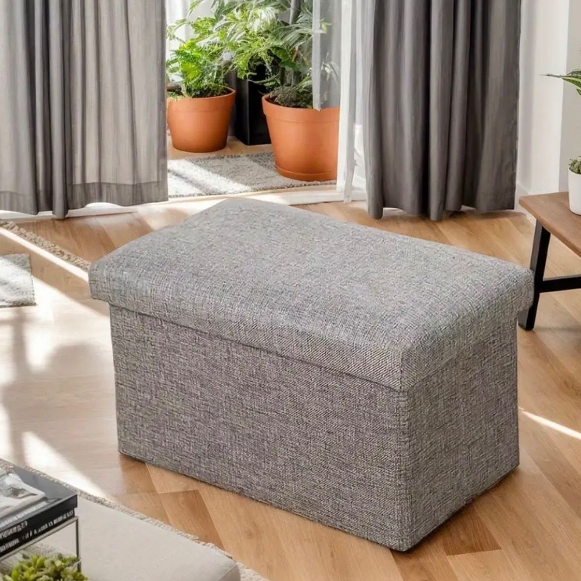 カラフル パッチワーク 収納付きスツール オットマン 2人掛け ロング