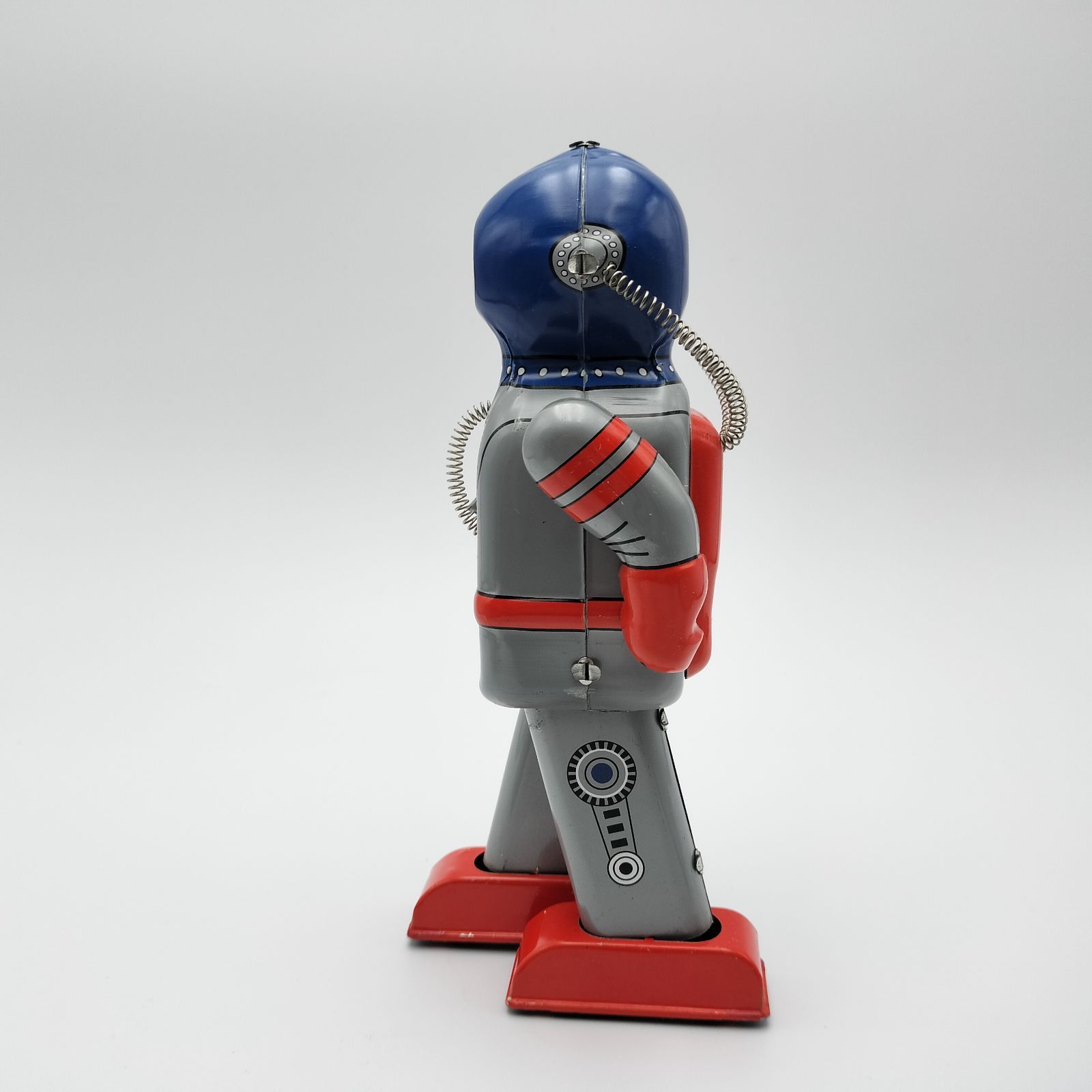 ゼンマイ式ロボット 2体 ブリキ製 22cm おもちゃ 昭和レトロ