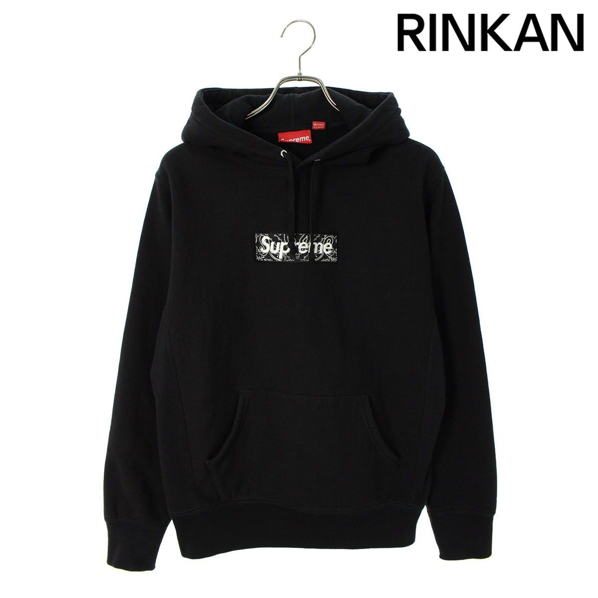 シュプリーム 19AW Bandana Box Logo Hooded Sweatshirt バンダナボックスロゴプルオーバーパーカー メンズ S