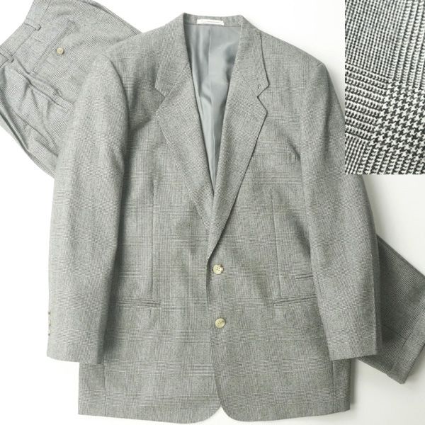 パパスツイード生地スーツセットアップウール秋冬