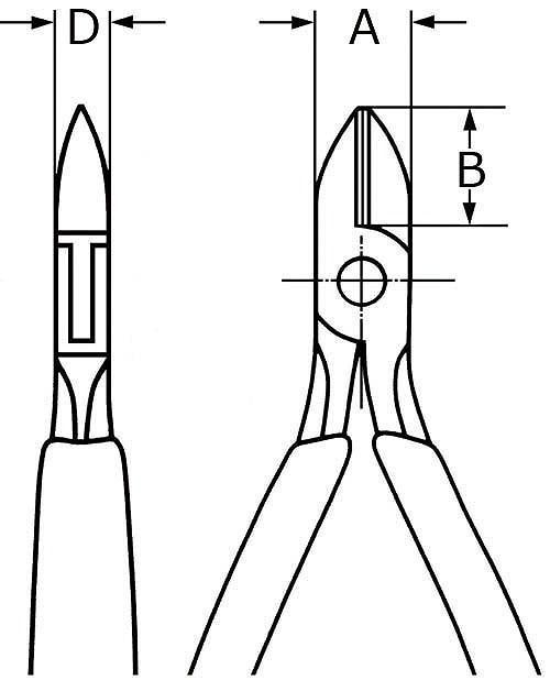 ESDエレクトロニクス超硬刃ニッパー120mmコンフォートハンドル7732-120HESD