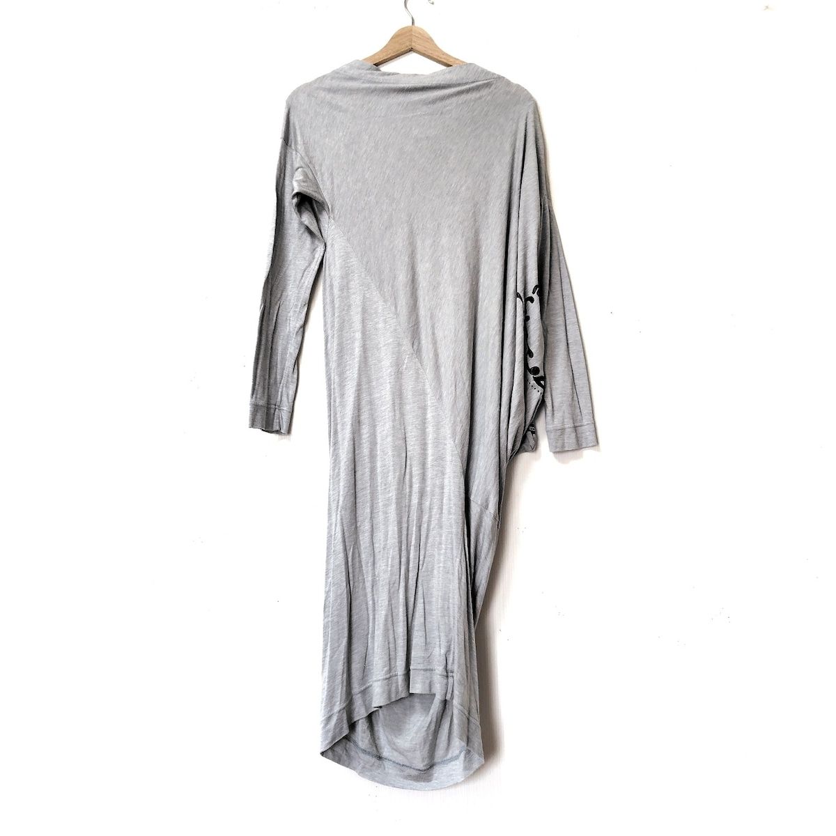 ヴィヴィアンウエストウッドレッドレーベル ワンピース サイズ2 M レディース - グレー×黒 クルーネック|長袖|ミニ