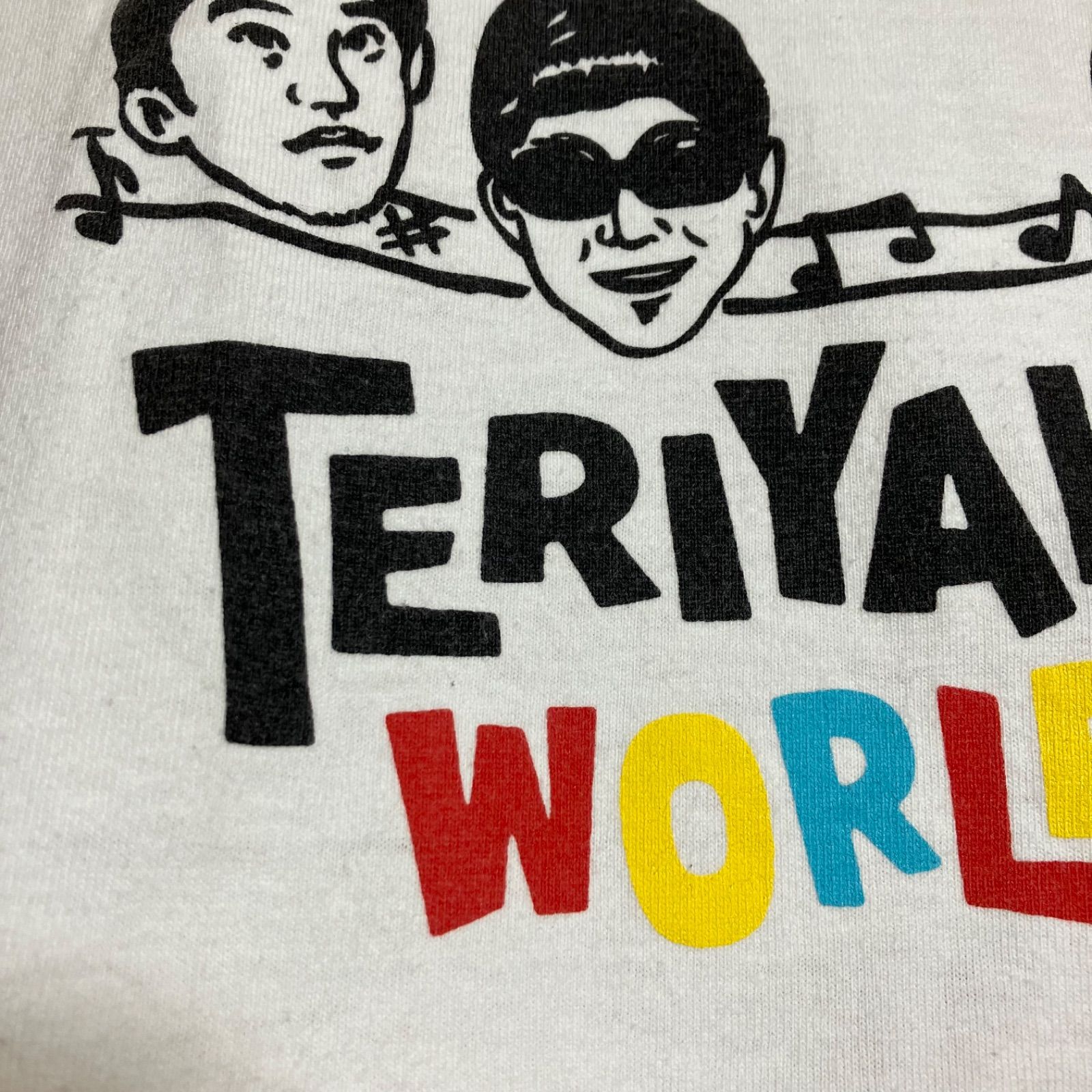 A BATHING APE × TERIYAKI BOYZ アベイシングエイプ テリヤキボーイズ コラボ ワールド ツアー Tシャツ プリント ホワイト 白 半袖 トップス SG144-10