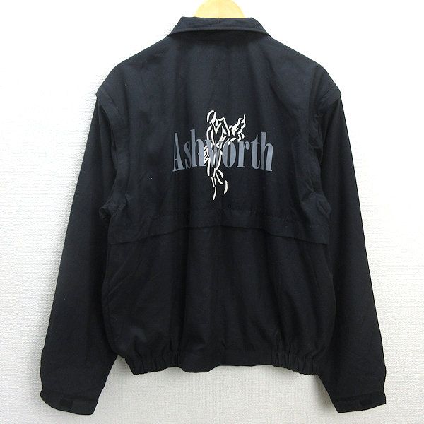 D アシュワース/ASHWORTH ゴルフウェア ジャケット/ベスト【M】黒/MENS/51【中古】