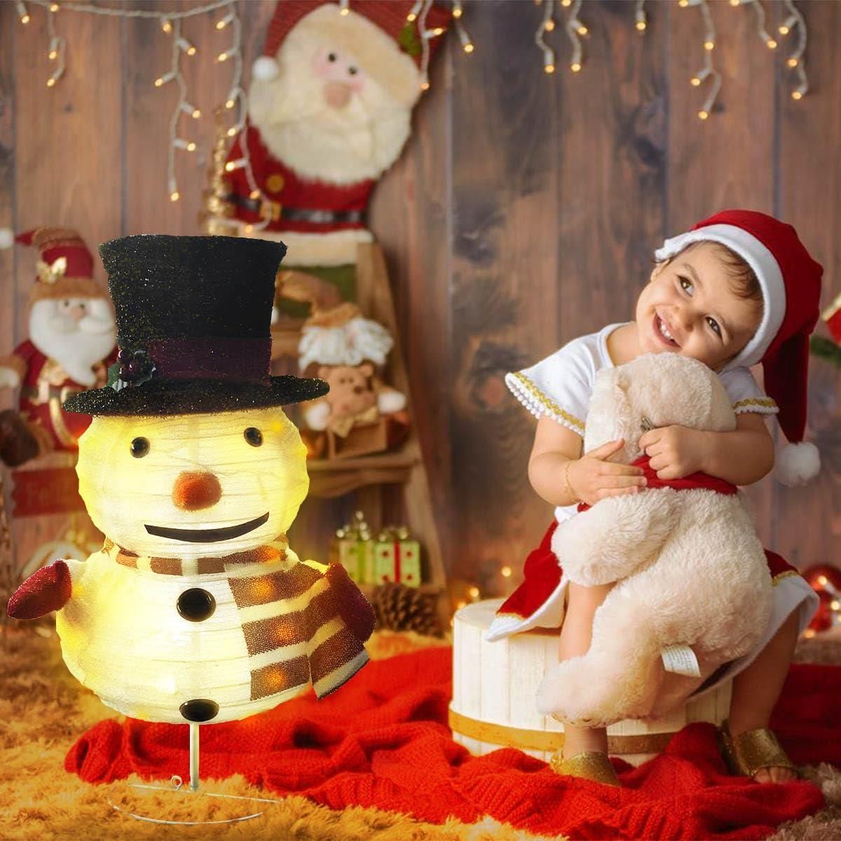 Size:60cm_Color:雪だるま VeroMan クリスマス LEDライト
