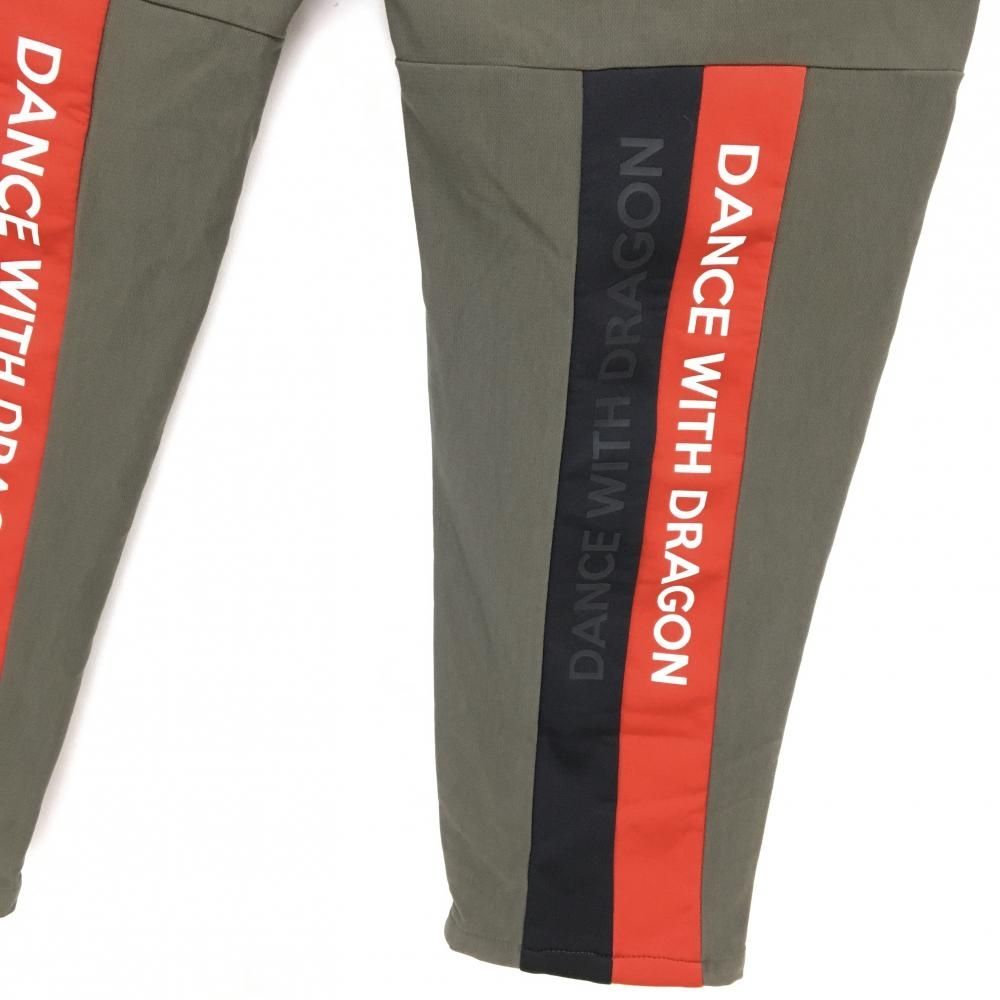 ダンスウィズドラゴン 長袖タートルネックシャツ 黒 裏起毛 袖ロゴ