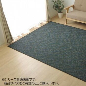 同梱・代引不可ラグ カーペット バンブー 竹 『DXフォース』 ブラック 約190×190cm 5370270
