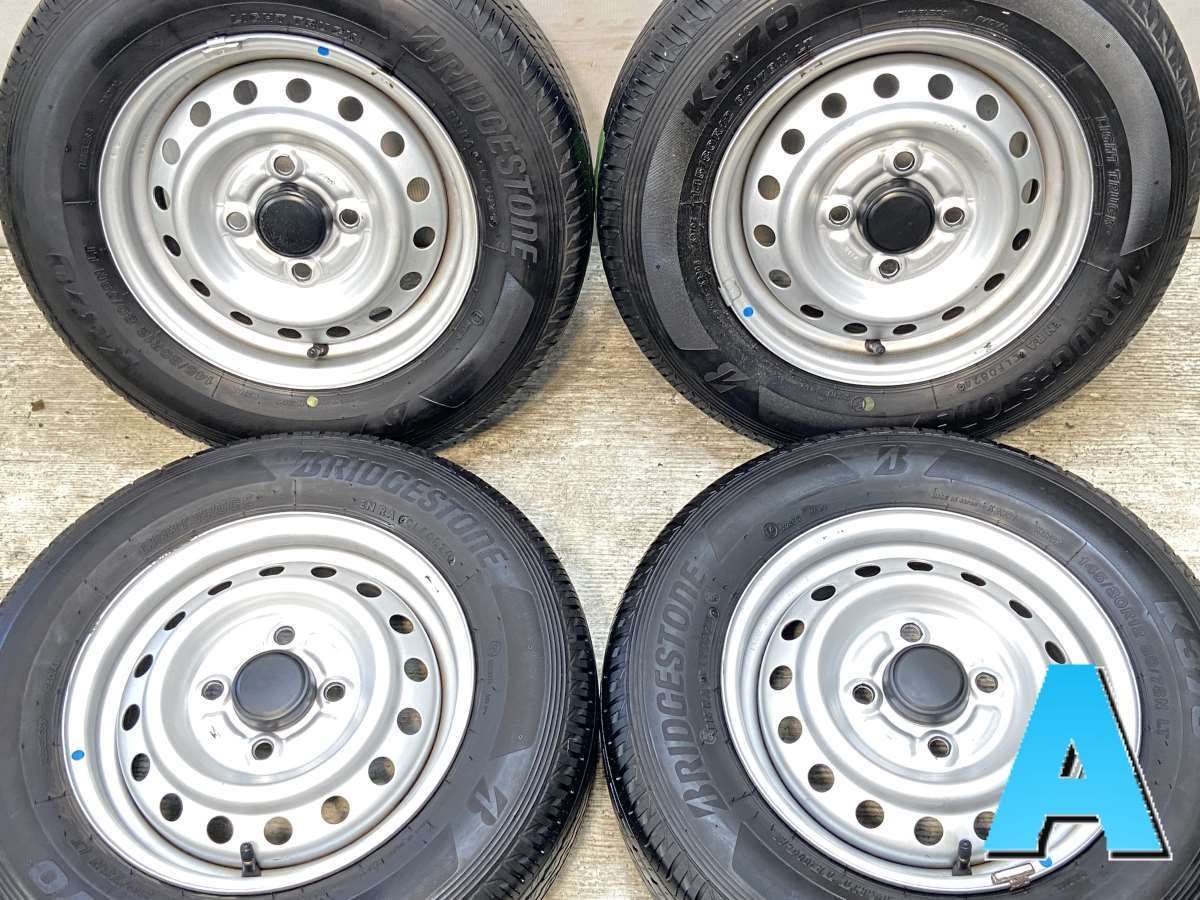 145|80R12 80|78LT ブリヂストン K370 A10D 12x4.0 100-4穴 タイヤ サマータイヤ ホイールセット 4本セット s12250527001