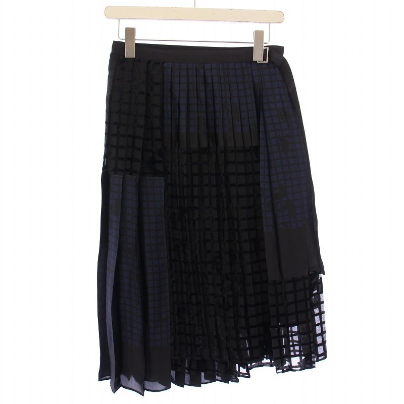 サカイ sacai ラップスカート 巻き プリーツ フレア ミモレ