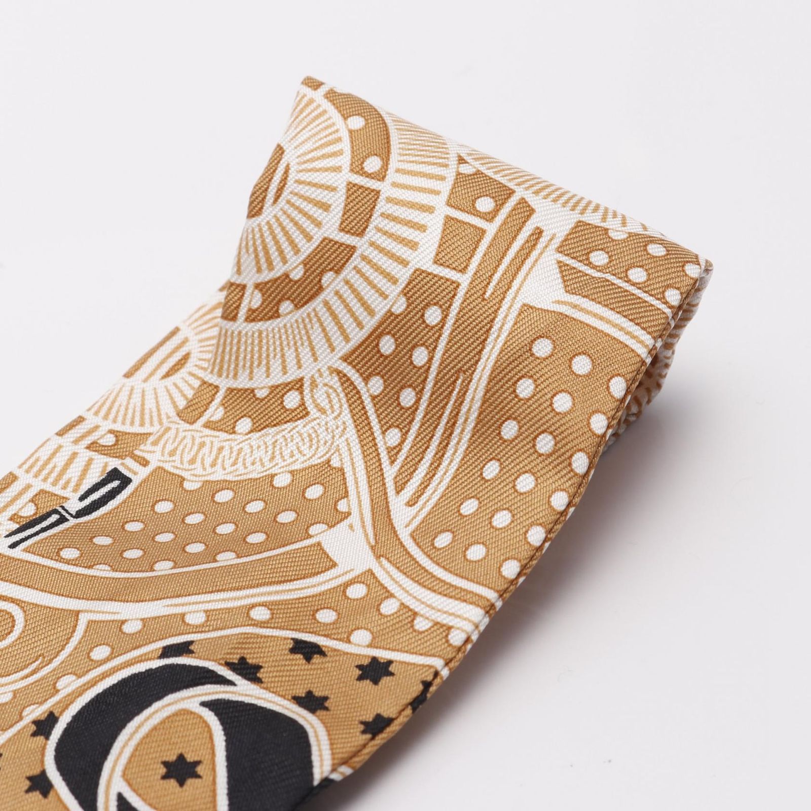 HERMES シルク スカーフ ツイリー Eperon d'Or Cutバンダナ Sランク】エルメス HERMES ツイリー Eperon d'Or Bandana