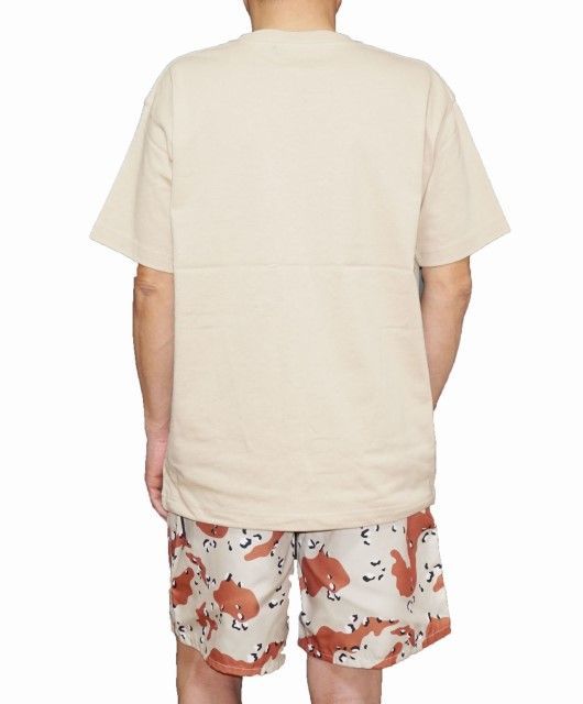 【2024年製 新品】 メンズ Tシャツ ショートパンツ セットアップ ベージュ 迷彩 その他