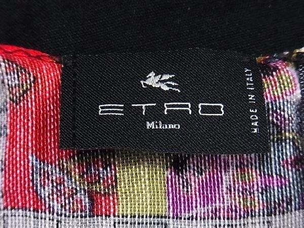 □新品□未使用□ ETRO エトロ 麻68％×シルク32％ ペイズリー柄