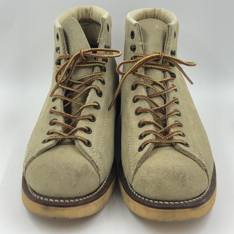 中古】CHIPPEWA モンキーブーツ 91073 スエード ベージュ 8EE 26cm