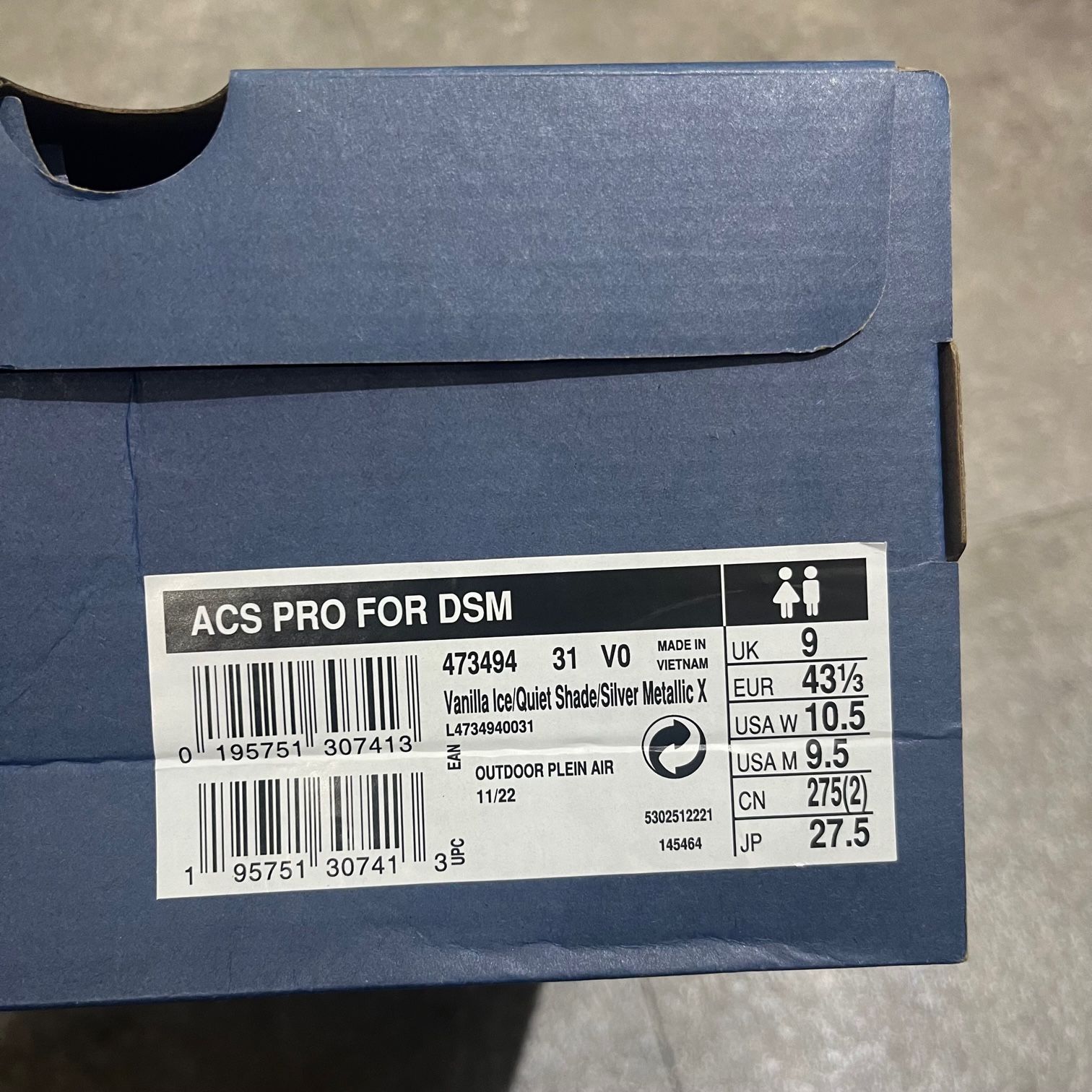 美品 DSM x SALOMON ACS PRO 473494 コラボ スニーカー ドーバー 