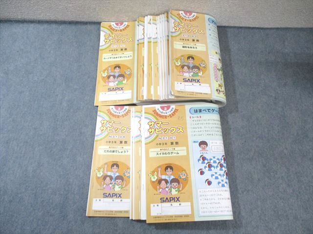 SAPIX 小3 算数 デイリー(310-03～17)/サマー(N31ｰ01～08) 通年セット