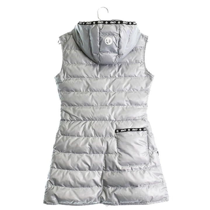 CPGゴルフ レディース Sサイズ 中綿ワンピース ジャンパースカート 秋冬 シルバー系｜古着ゴルフウェア