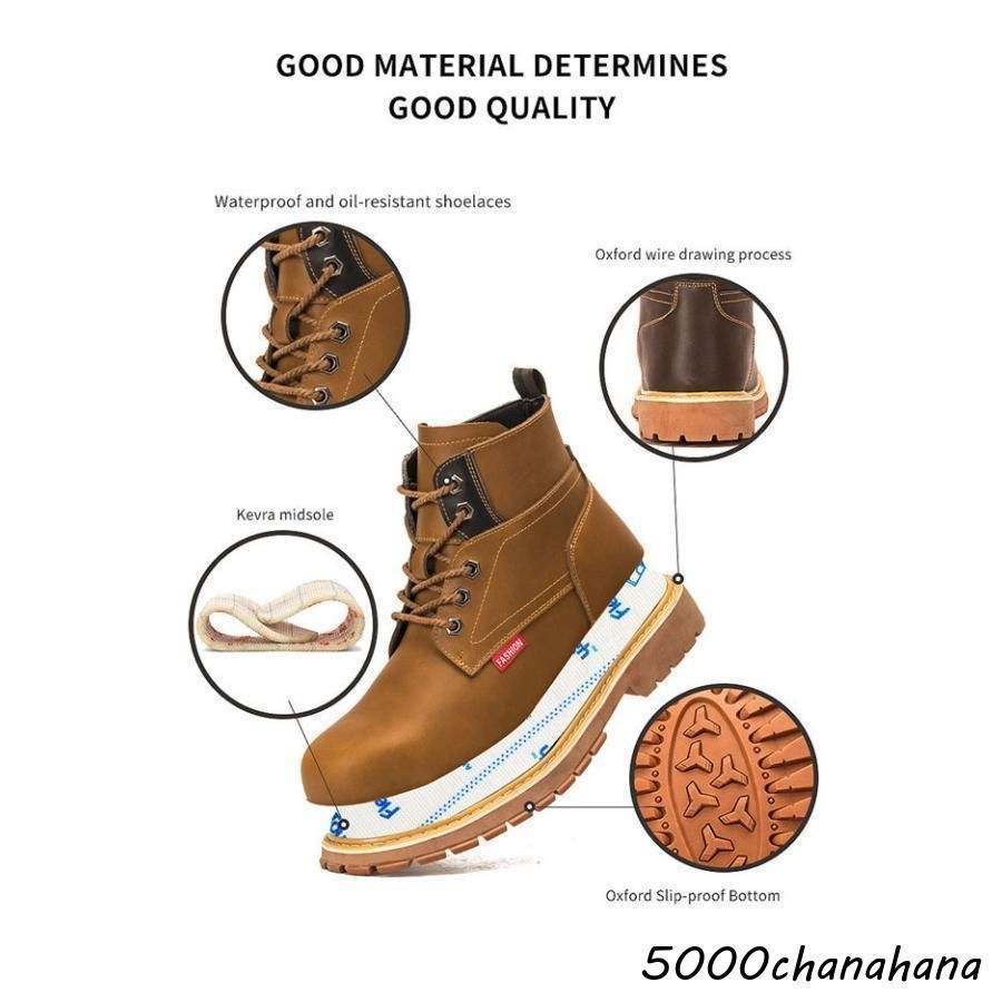 安全靴 ワークブーツ メンズ 鋼製先芯 ハイカット ブーツ 踏み抜き防止 大きいサイズ 丈夫 滑りにくい 作業靴 作業用 カジュアル アウトド WWW_OLIVIERBERNSTEIN_COM