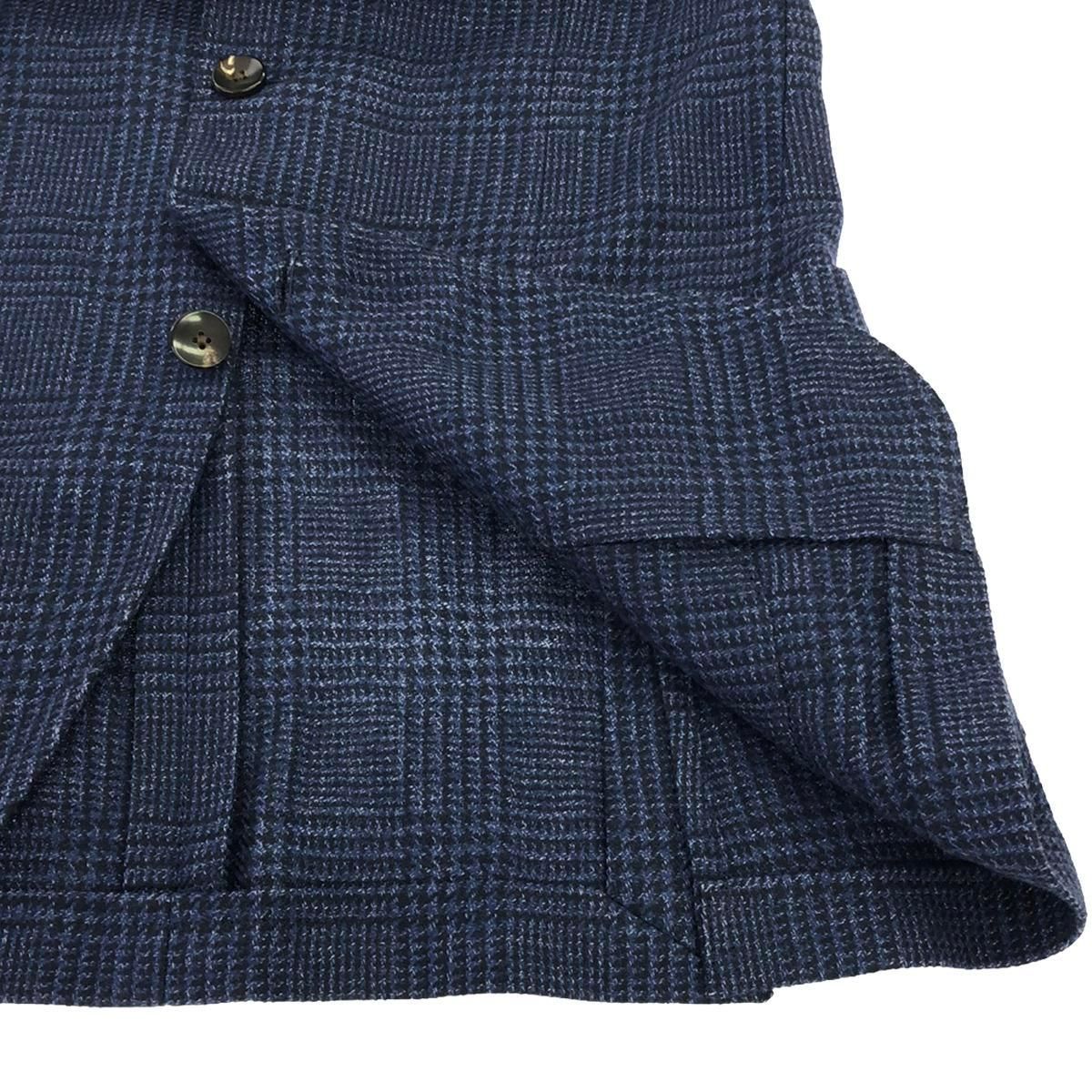 LARDINI ラルディーニ ウールリネン チェックテーラードジャケット 