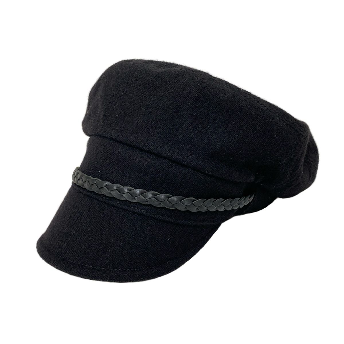 GUCCI グッチ 帽子 - 黒 帽子 その他 コットン ウール レザー