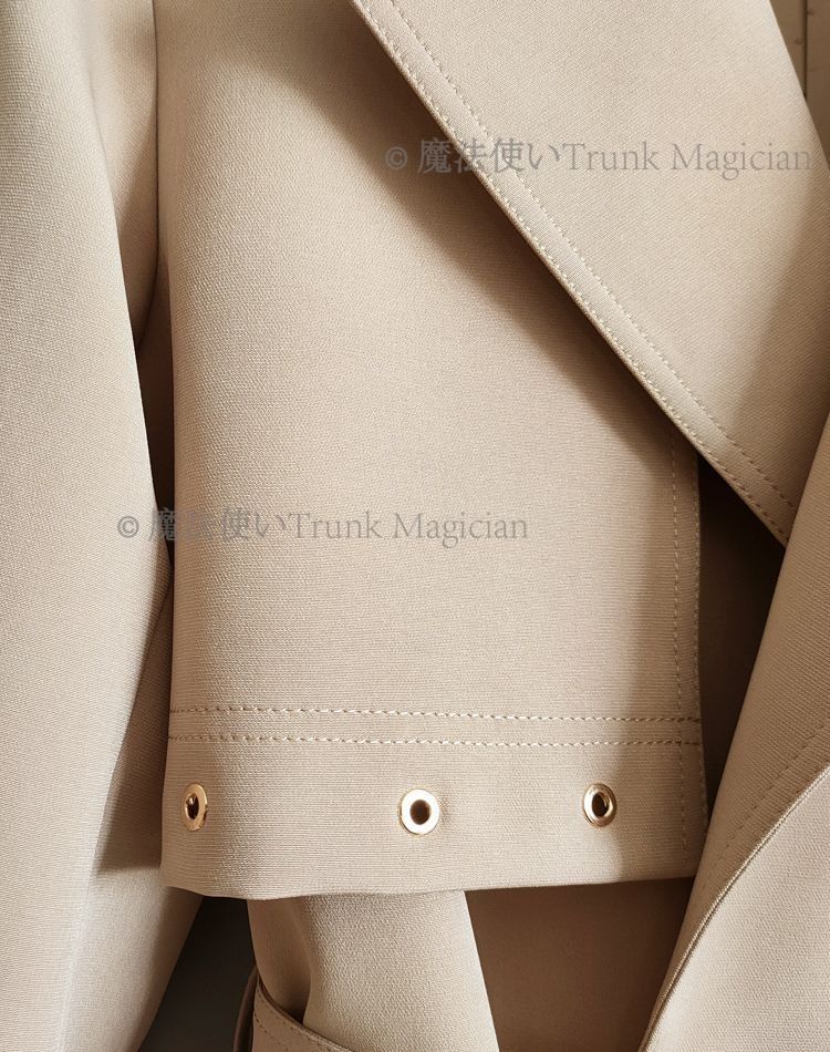 トレンチコート 無地 ミドル丈 ユニセックス 2色 CCVZ1026P127 KANDAIZUMI_COM