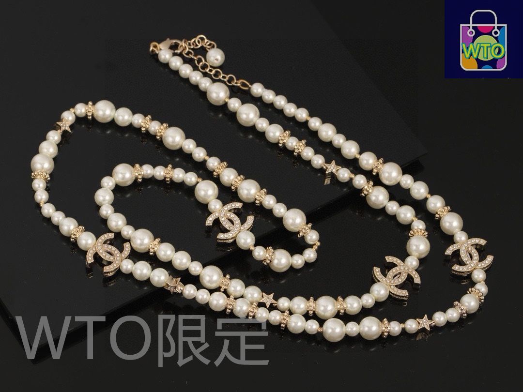 今日特価】Chanel シャネル ダブル C パールネックレス 最新