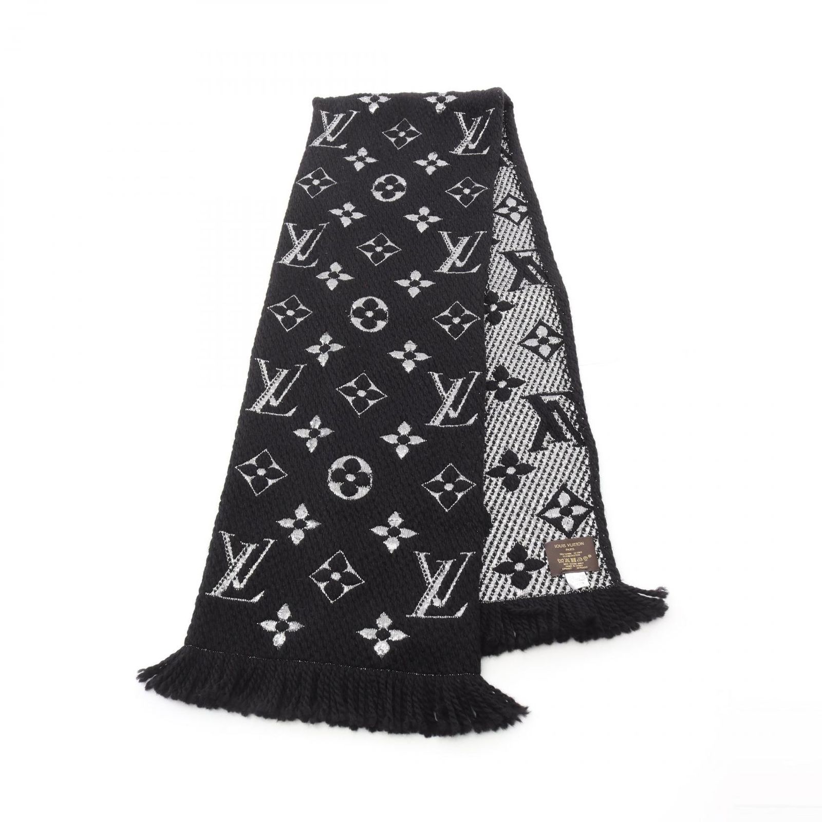 ルイヴィトン　ブラック×シルバーマフラー 楽天市場】【中古】 LOUIS VUITTON ルイ・ヴィトン マフラー