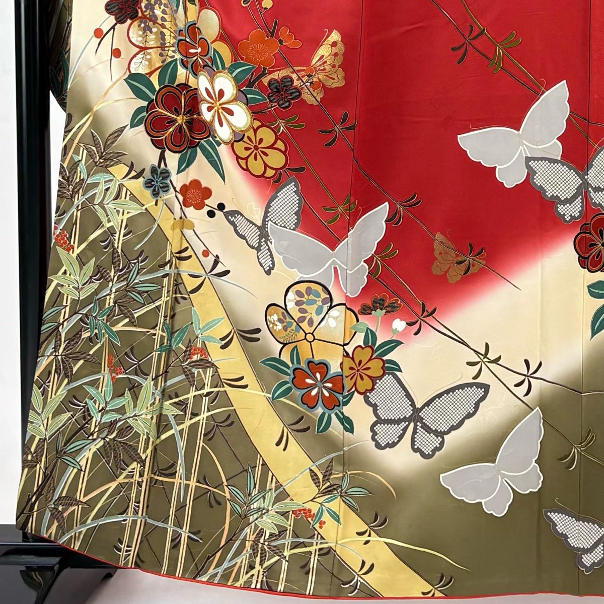 専用 KU1996 振袖 身丈160.5cm 正絹 着物 成人式 振袖 身丈160.5cm 裄丈65.5cm 正絹 秀品 【中古】の通販 by