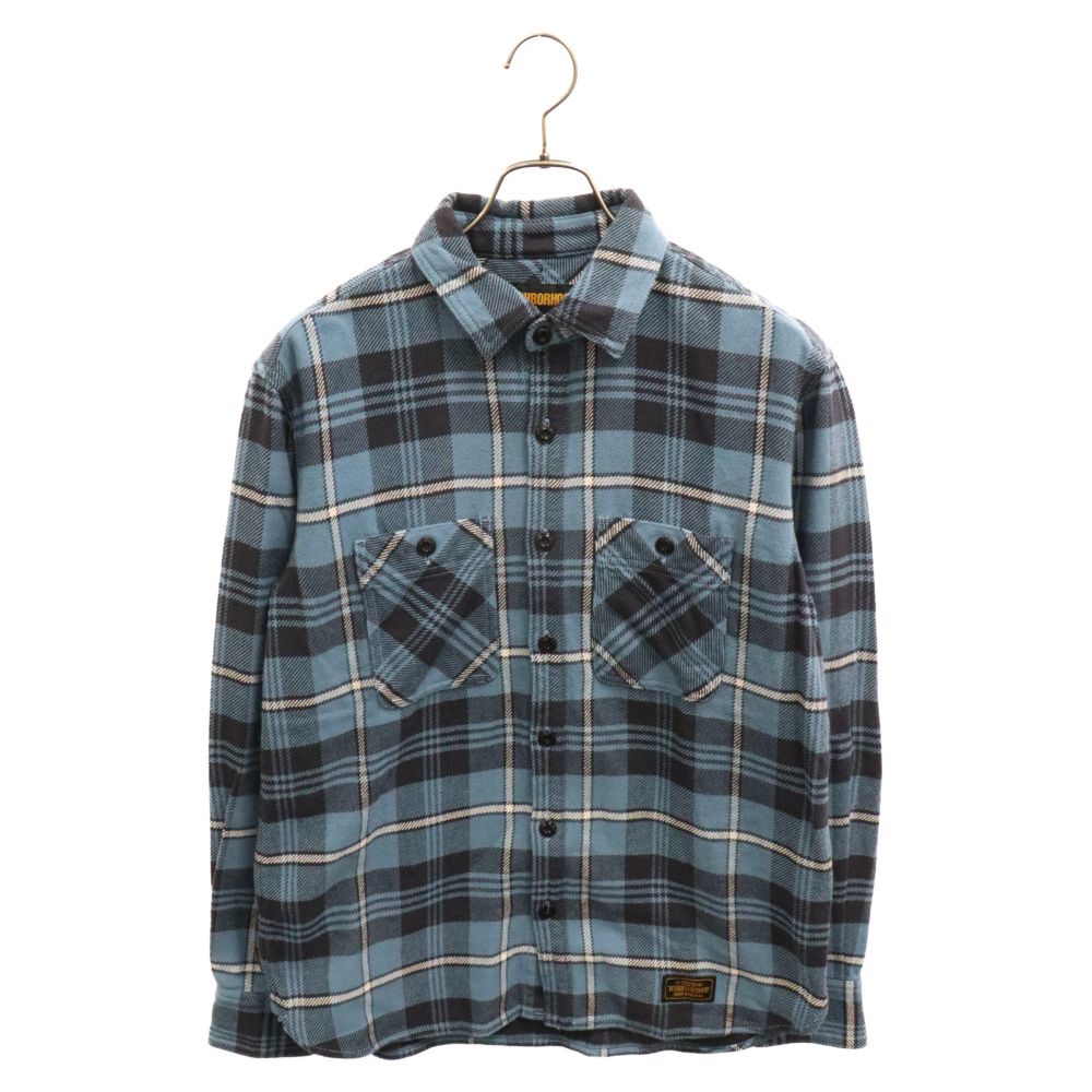 NEIGHBORHOOD (ネイバーフッド) 19AW LUMBERS/C-SHIRT.LS ランバー フランネル チェック 長袖シャツ ブルー 192ARNH-SHM02