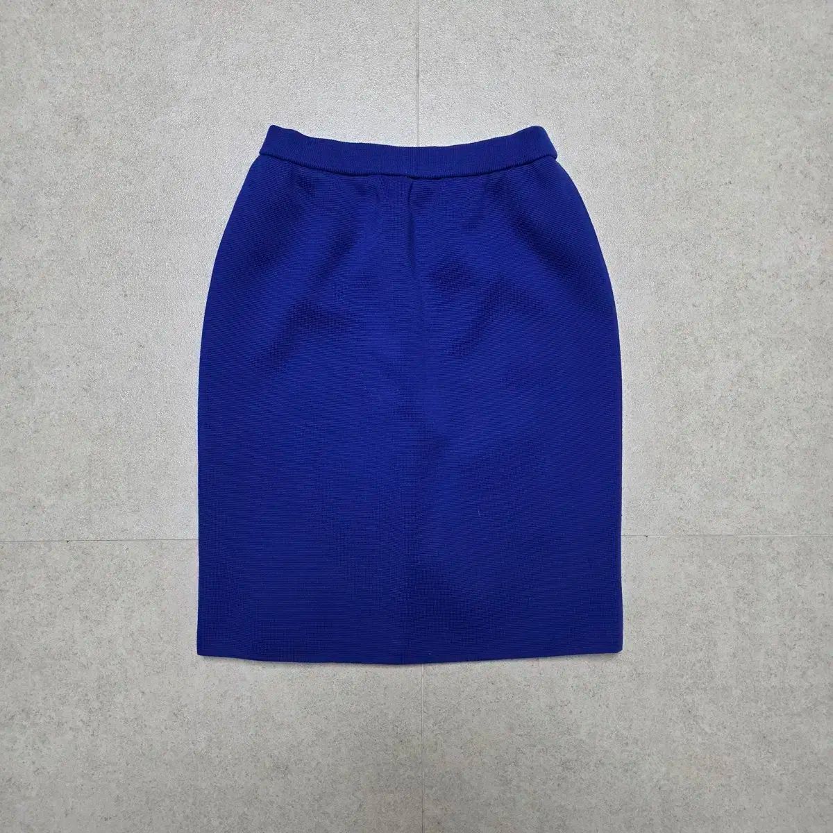 イヴ サンローラン デニムカラーニットミニスカート L