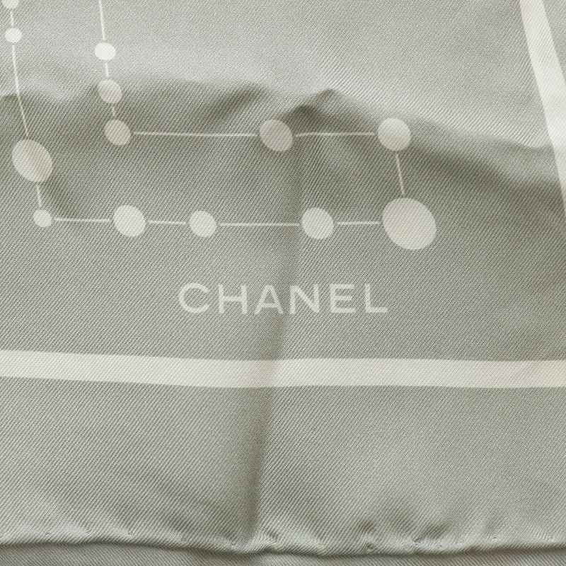 シャネル CHANEL 大判 スカーフ シルク ココマーク カメリア 星座 総柄