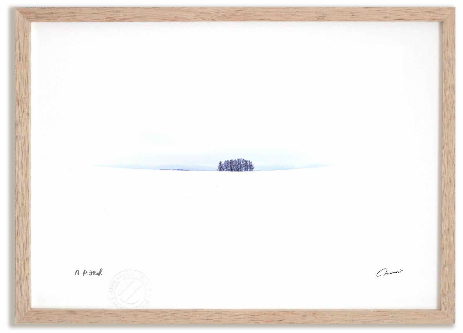 アートフォト 絵画 白い丘6 高橋真澄|インテリア 額入り 額装込 風景画 油絵 ポスター アート アートパネル リビング 玄関 プレゼント モダン アートフレーム 飾る Mサイズ おしゃれ 壁掛け 絵