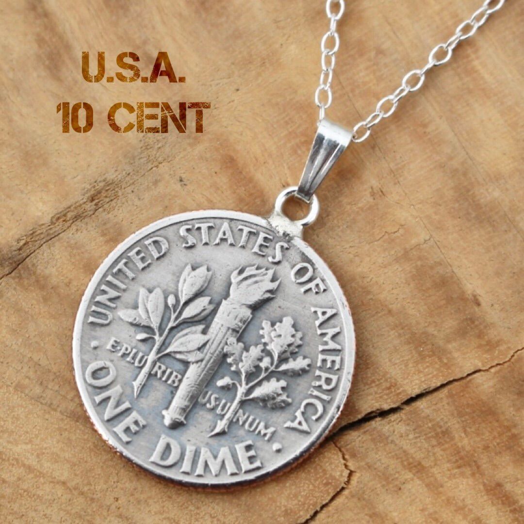 コインペンダントトップ DIME（10セント硬貨）