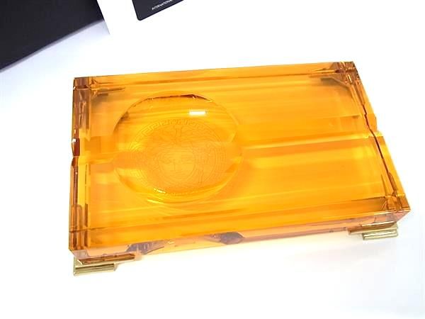 VERSACE ヴェルサーチ ローゼンタール メデューサ 灰皿 アシュトレイ クリアブラウン系 BJ8397