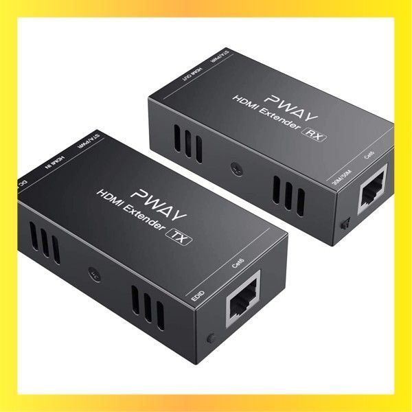 新着50m 1080P PWAY HDMI エクステンダー 165FT/50M ロスレス伝送 対応Cat5e/6/7 フルHD 1080P サポート 3D EDID One 電源 LAN 変換 エクステンダーLANケーブル PC PS4 対応 ケーシンゲ
