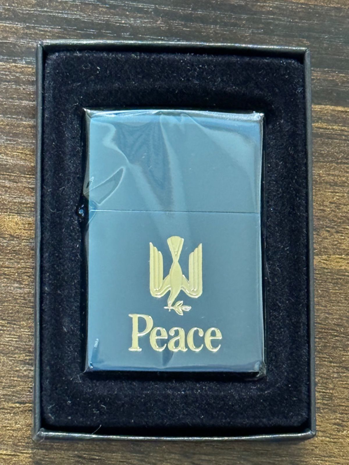 zippo ピース ブルーチタン Peace 限定品 年代物 1998年製 ゴールド