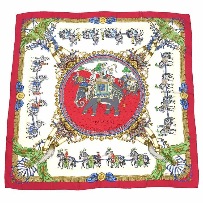 HERMES エルメス カレ90 スカーフ CAPARACONS DE LA FRANCE ET DE L