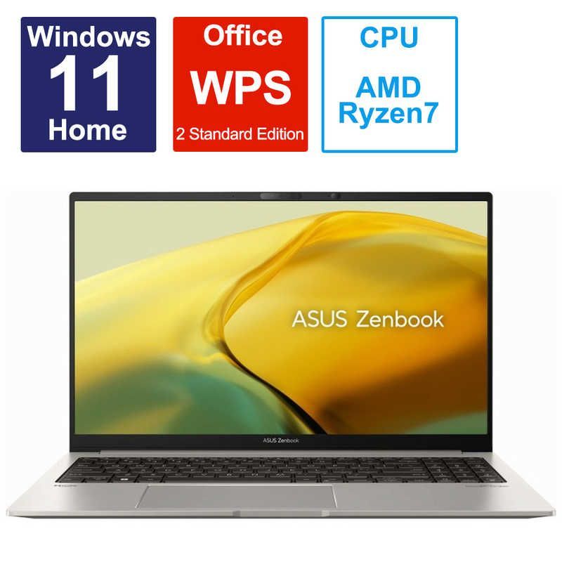 【新品 未使用 未開梱】ASUS エイスース　ノートパソコン Zenbook 15 [15.6型 /Win11 Home /Ryzen 7 /メモリ：16GB /SSD：512GB /WPS Office ] バサルトグレー　UM3504DA-BN201W