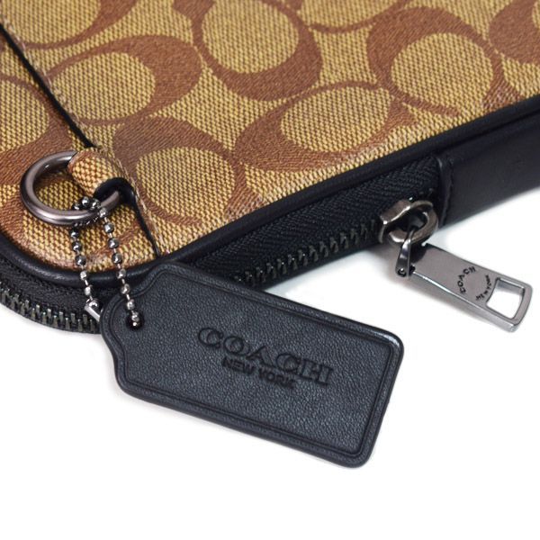 コーチ スマホショルダー COACH コーティングキャンバス レザー シグネチャー エイデン ジップ クロスボディ フォン ポーチ 2way 斜めがけ  スマホショルダー ショルダーバッグ カーキ CO912