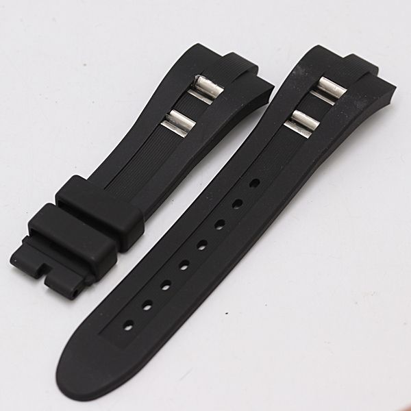 ブルガリ 純正 ベルト ラバー 黒 ブラック 8ｍｍ用 メンズ腕時計 2000000 NSK KMR