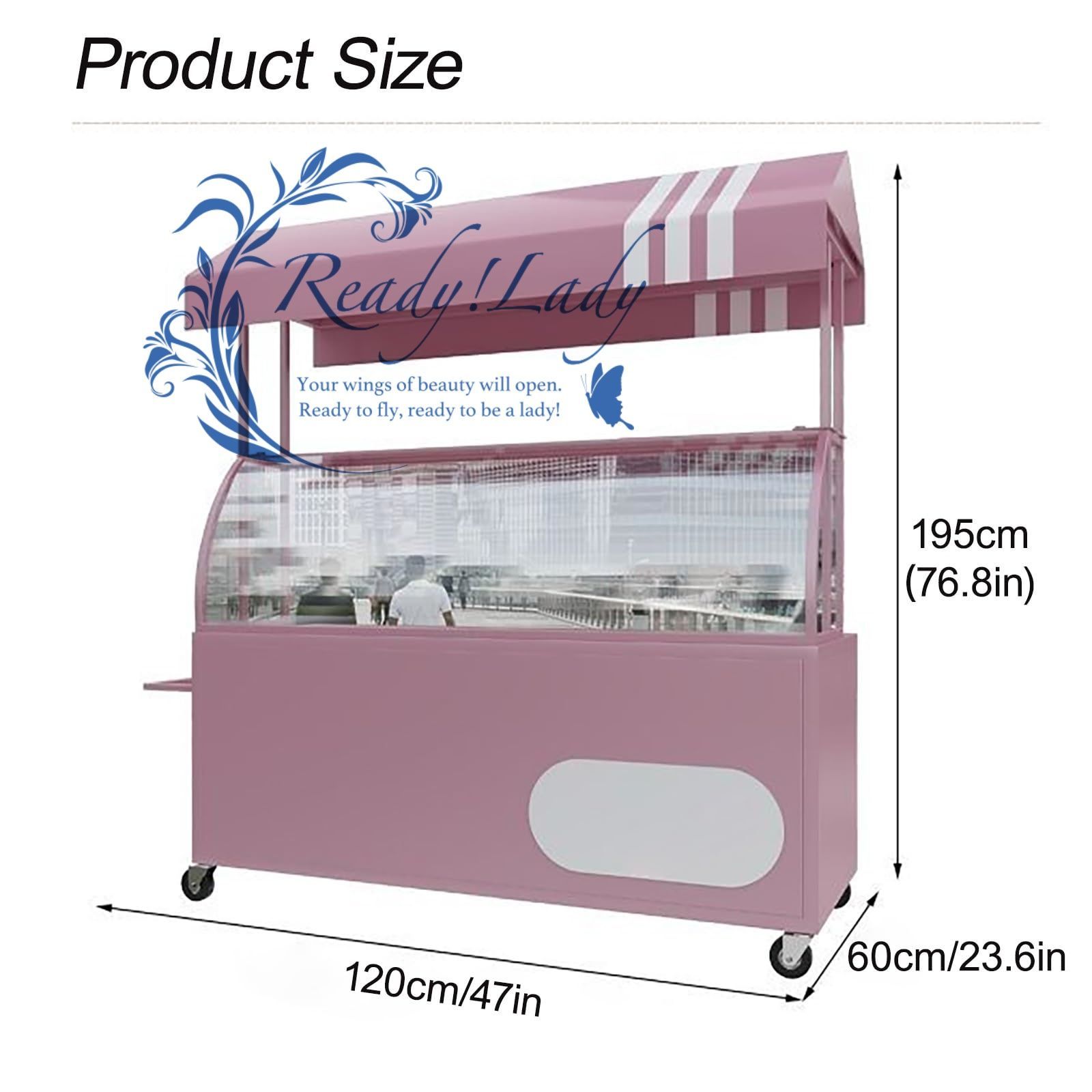 移動販売ブース 軽量 フードカート 屋外販売スタンド 大容量収納 出店 イベントブース 露店販売 実演販売 販促ブース 祭り Black MARWIL-DEMENAGEMENTS_CH