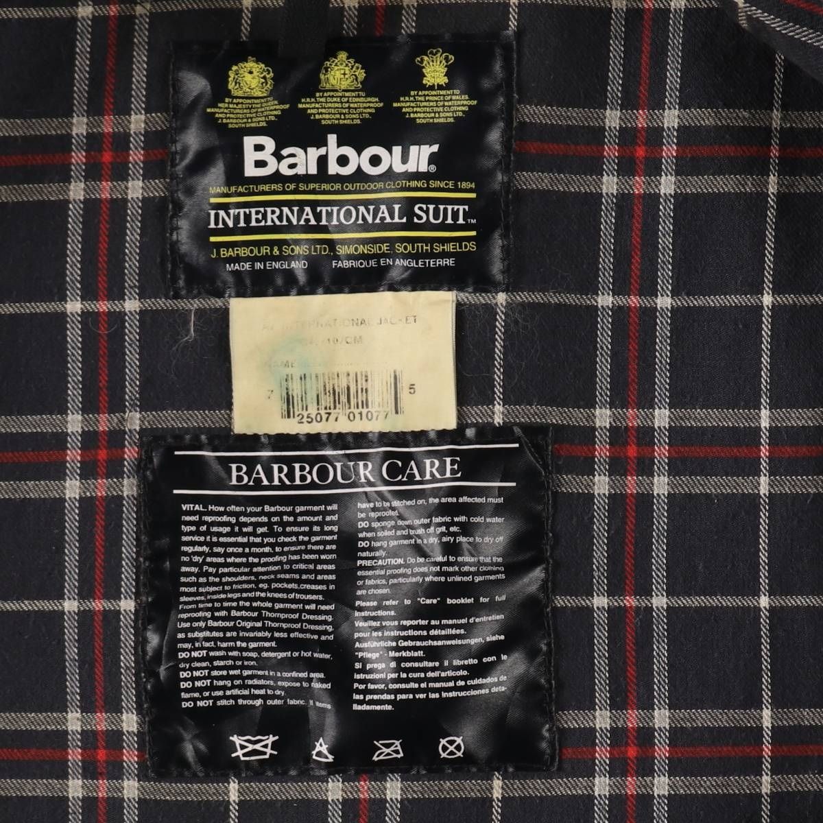 古着 90年代 バブアー Barbour INTERNATIONAL SUIT