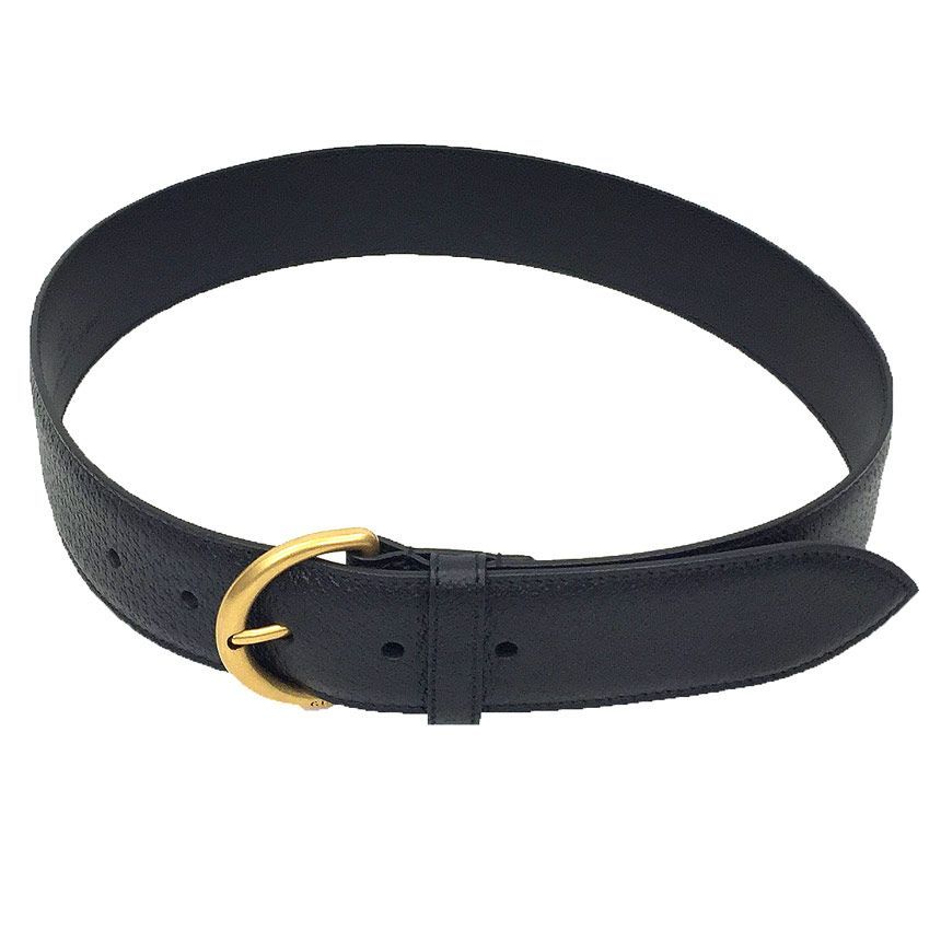 ■美品■ GUCCI グッチ レザー ゴールド金具 ベルト セール GUCCI グッチ レザー ベルト 573325 ブラック