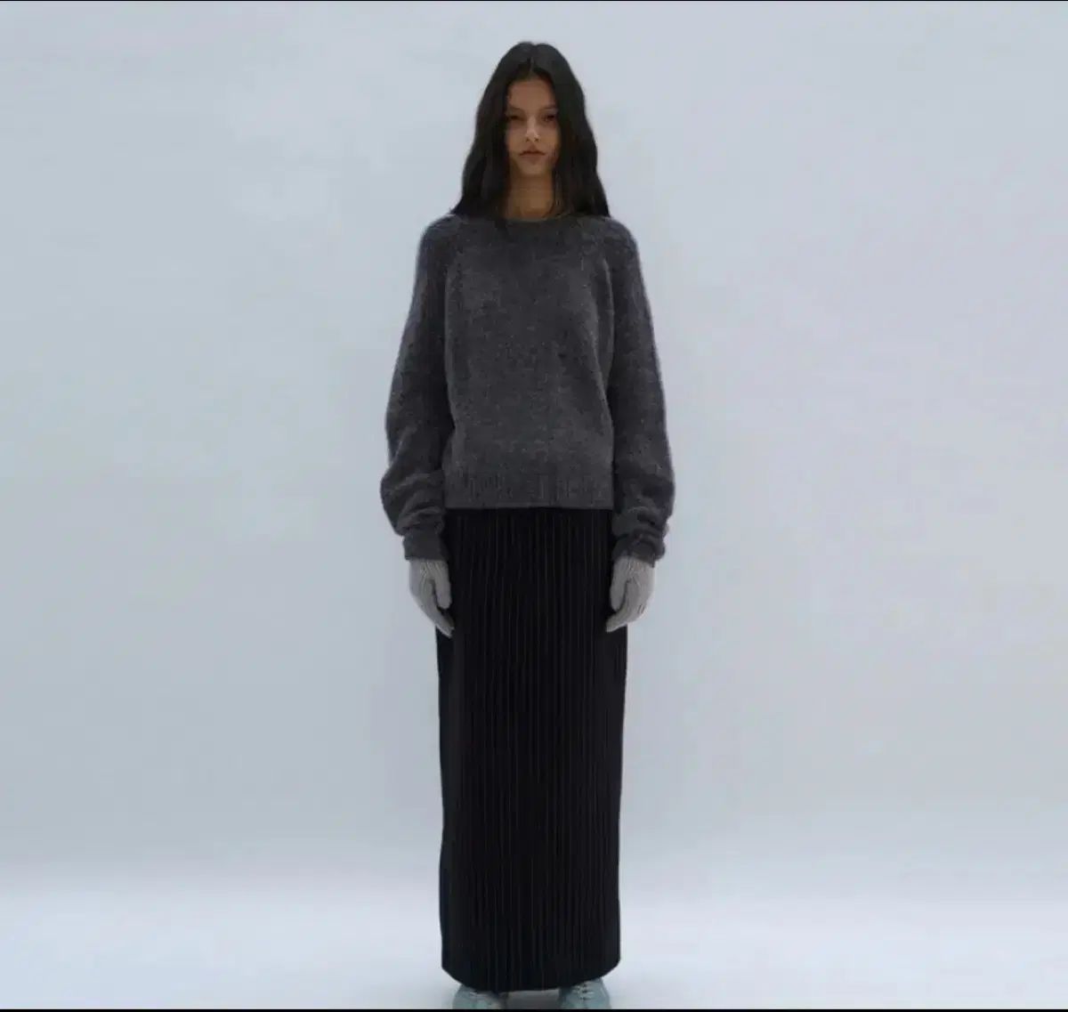 PARTIMENTO WOMEN パルティメントウィメン リリー ブークレ ニット チャコール