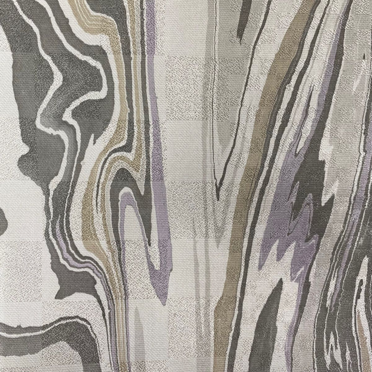 袋帯 秀品 やまと 墨流し 銀通し ぼかし 灰色 全通 正絹